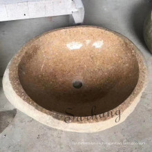 Hand Carved Cobblestone Natural Cobble Stone Sink